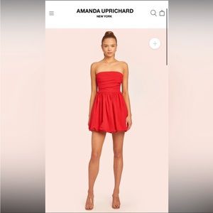 Red Strapless Mini Dress